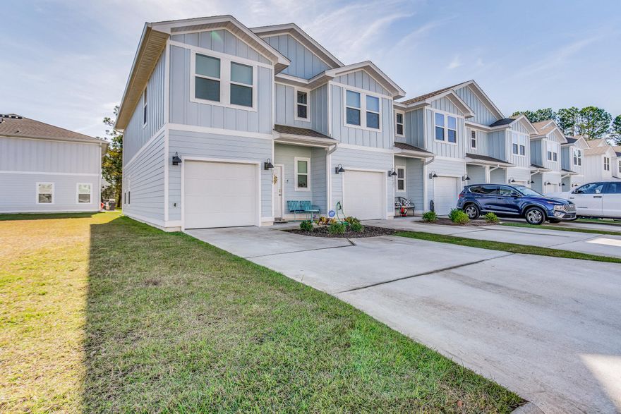 FABULOUS NEW TOWNHOMES in 'Cooper's Landing Community'.  
VERY STYLISH awesome open design provides relaxed living & entertaining.  Conveniently located to the base, shopping, medical care, shopping, restaurants & beach. The Smart Home Connect System offers several devices for convenient living. (Video/camera doorbell, keyless entry, automated porch lighting & more.) Fabric hurricane window & door protection too. Stunning granite in kitchen & baths, all stainless kitchen appliances, quiet dishwasher, smooth-top range, built in microwave, bar for extra seating & cozy dining area. Latest in wood-look flooring is striking with plush carpet in the bedrooms. A FABULOUS townhome with hard to find 1 car garage. Durable & desirable Hardi Board exterior adds to the classic, stylish curb appeal.