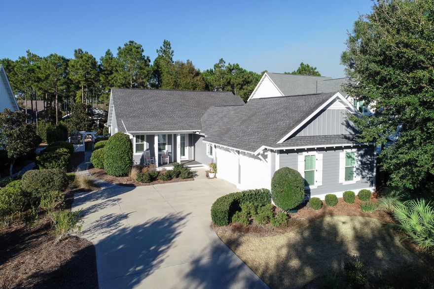 Welcome to 198 Medley Street, a charming and elegant home perfectly positioned  in the desirable Winter Garden Phase of Watersound Origins.A single story house thoughtfully designed and built to balance every day living and comfort. Meticulously maintained by the original owners, this 2450 sq ft open floor plan has 4 Bedrooms and 4 Full Bathrooms plus an Office space. Built in 2015, this home has been significantly enhanced with many upgrades.* (Details Below. Click on ''More'') Also unique to this property is the Lot itself,providing privacy and a shaded path beyond the landscaped backyard. Surrounded by a white picket fence.Generous in size with gardens and a patio. The custom built in fireplace on the back screened in porch is a must see and favorite spot for family and friends alike *Improvements (Details)

-New Trane HVAC system installed November, 2024
-New Navian Tankless Water Heater Installed October, 2025
-House Repainted (siding,trim and fencing) January, 2025.Two coats, Benjamin Moore.
-Whole House Backup Generator (Generac-air cooled). Extended Warranty valid through November 29
-Bosch Appliances (refrigerator, stove with induction cooktop, dishwasher) installed over the the past 3 years. Gas Hookup for Gas Range is plumbed if desired to convert back to Gas.  
-During initial construction, replaced tub in master bath with dressing table.
-During initial construction, expanded laundry room relative to initial floor plan.
-During initial construction, installed dry bar in general living area.
-During initial construction, installed gas fireplace on rear screen porch with TV
overhead.
-Epoxy floor in garage.
-Gutters
-Plantation Shutters
-ADT and Nest Security System
-Ceiling Speakers throughout the main part of the house, Master Bedroom and Back Screened in Porch. 

Schedule your showing today. A must see! Please call or text Betsy Doody at 850-460-4707

