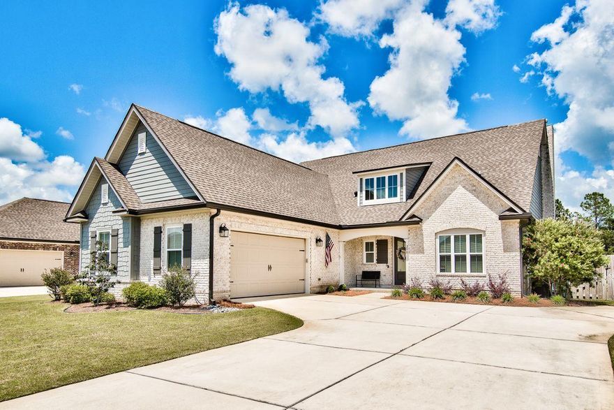 Beautiful 3 years young Randy Wise built craftsman home on a preserve lot overlooking 2 lakes. The home boasts a large open living concept with kitchen flowing into the living and dining rooms. The Kitchen is a chef's dream which includes stainless steel appliances, large built in refrigerator and granite counter tops. The living room includes a gas brick fireplace perfect for family gatherings. The master bedroom includes a large walk in closet and has incredible views of the lake and preserve. The home includes a flex room which can be closed to become a bedroom with access to a bathroom or used as an office or formal dining room. Outdoor living abound with an extended 20x20 screened patio with gas stub and elevated views over the lake.