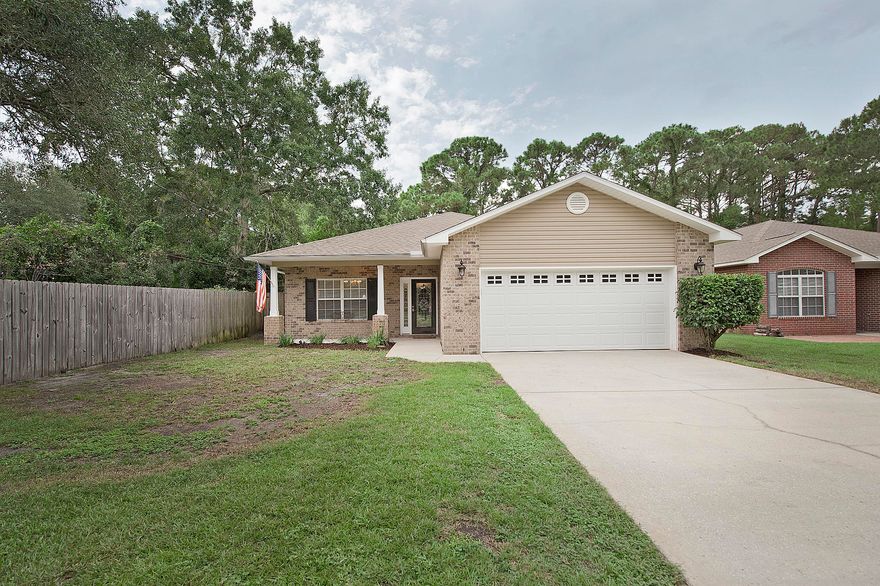 Pending, but accepting back up offers. Watree Build! The perfect home. Spacious, open, and stunning! You can't go wrong with this one! You are located near everything! Only a 5 minutes commute to Eglin AFB and 15 to Hurlburt. This home has all the extras to include a Rinnai tankless water heater and a dryer hookup that is gas and electric as well! If you need extra plug in service for your R.V. or other outdoor toys you have a 30 AMP service plug on the side of the home. The kitchen features a double gas oven as well as a large oversized pantry and ample amounts of granite countertops! THe exterior has motion sensor outdoor light fixtures. The garage is oversized with epoxy garage floor coating! The exterior of the home has hurricane shutters {plywood} and a sprinkler system!