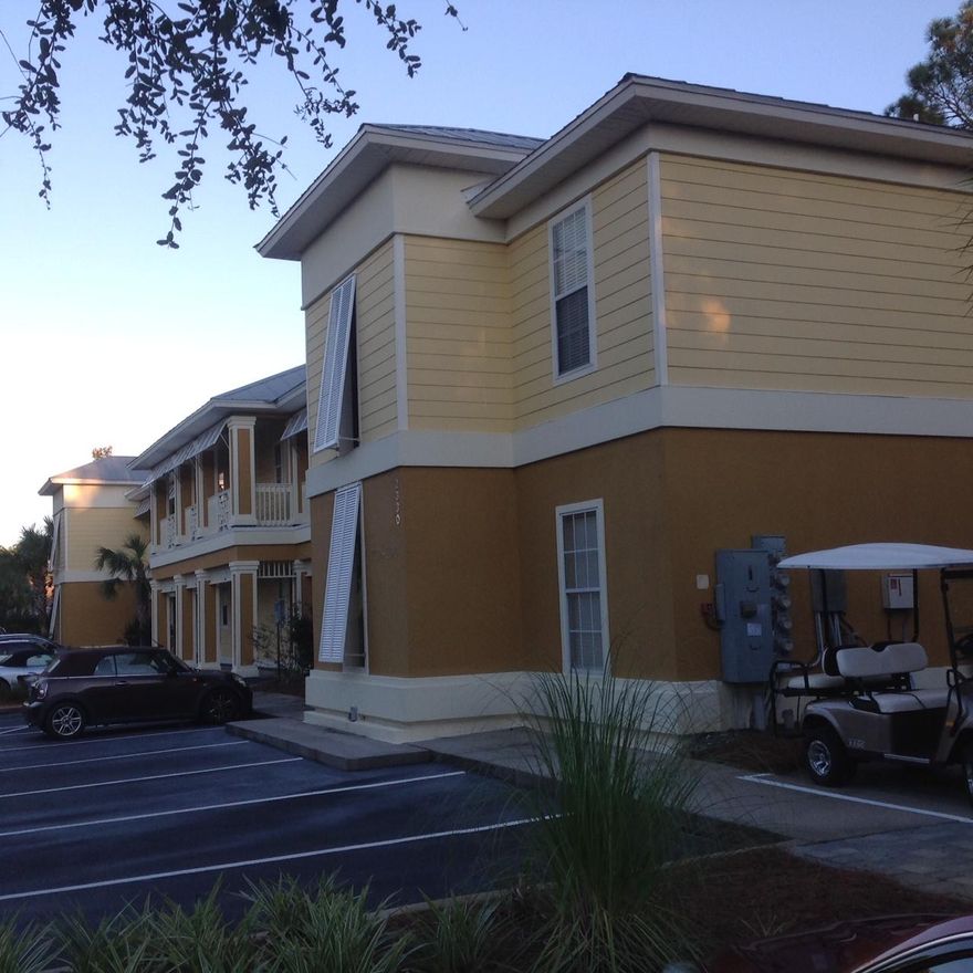 PRIDE OF OWNERSHIP! Own a Condo in SANDESTIN GOLF & BEACH RESORT FOR UNDER $200K. First Floor Condo so easy unloading groceries and walking your Pet. As an Owner you are Allowed 1 Pet. Large Covered Back Patio with entrance from Bedroom(Double French Doors) Living Room(Sliding Glass Doors) and off Dinning Room(Double French Doors). This covered Porch can be screened in for Insect free nights enjoying the Florida Breezes. Overlooks the Woodlands for a Private, sheltered setting never to be built on. The Bedroom offers a High ceiling and the Spacious Open Living Room a Tray Coffered 9' Ceiling. A nice Dinning Area as well as a Breakfast Bar. Kitchen is User Friendly with Newer Stainless Steel Appliances, Corian Counter tops and glass back splash with Track Lighting. Golf Cart Community and you Have your own Space with Power Hook Up.Golf Cart to the Community Pool, Exercise Room, Tennis Courts or to Baytowne Warf that houses Restaurants, Bars, and Much More! Tile Floor throughout except for the bedroom. Building and Landscaping Maintenance taken care of for you. Buyer to verify all dimensions and any information deemed important. Make it your First Home or Vacation Getaway Today!