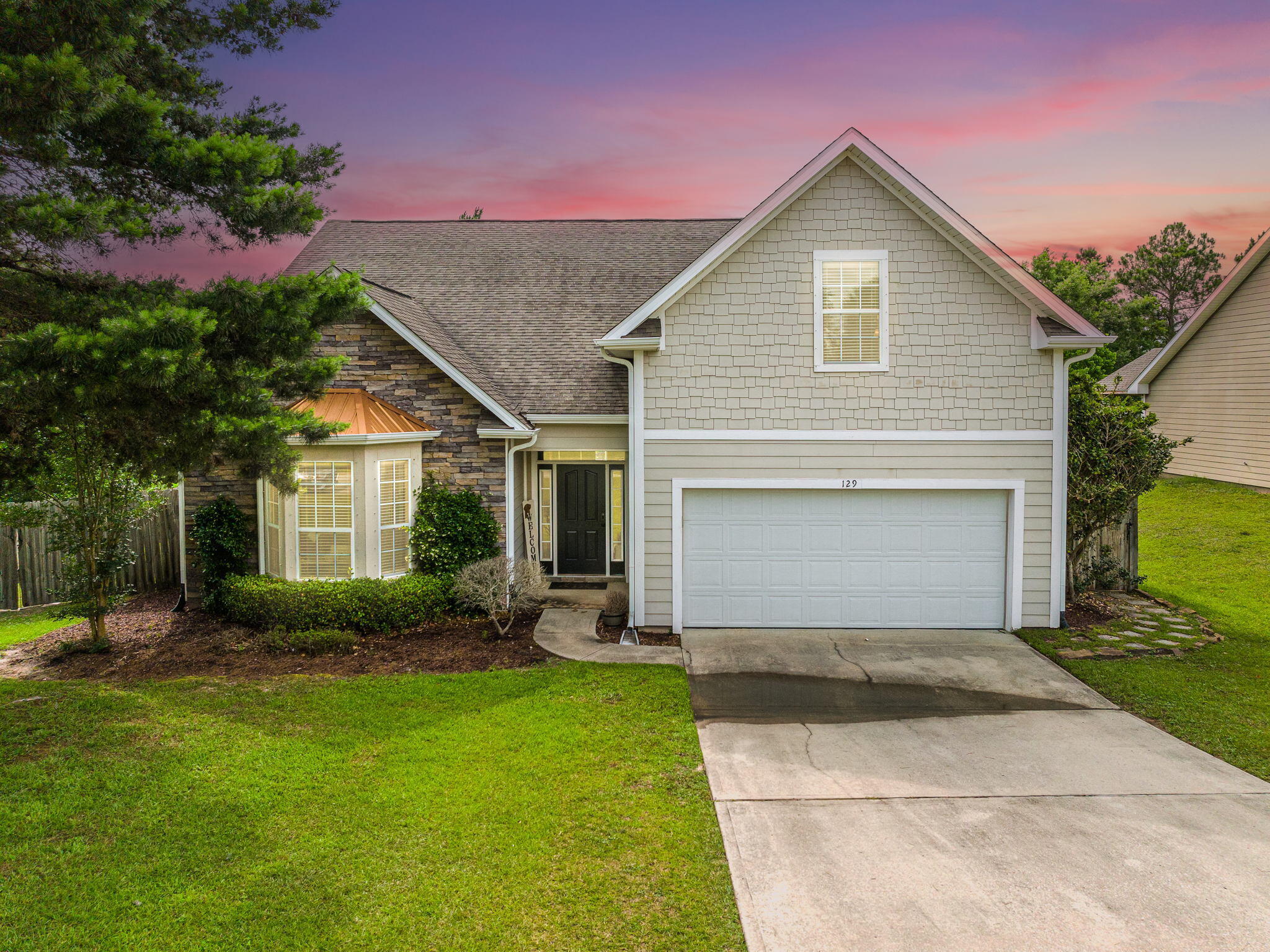 This well maintained home, shows pride of ownership inside and out. With an open floor plan design that has vaulted living room and 9 ft ceilings throughout, allows in lots of natural light. South of I-10 and conveniently located close to Duke Field & Eglin AFB! This 3 bd/2 ba home w/ large upstairs bonus room (which makes a great 4th bedroom, Man Cave, playroom, etc...) is very spacious. With the large living space it's perfect for entertaining. Functional kitchen w/ upgraded cabinetry, solid surface countertops w/ tile backsplash, stainless steel appliances, large pantry & adjoining dining area. Large master suite w/ trey ceiling, walk-in closet, dual vanities, sep shower, garden tub & lots of beautiful tile work. The two additional bedrooms are located downstairs as well...