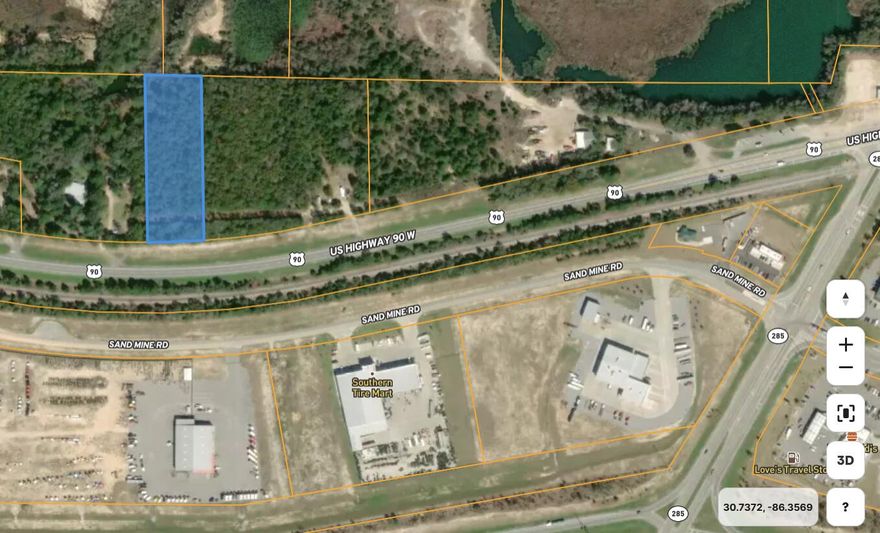 Location, Location, Location!!  2.41 acres of prime wooded land located on Hwy 90 less than 1/2 mile from the intersection of 285 Exit at Mossyhead and Hwy 90.Zoned Rural Residential.  Mobile Homes allowed.  No HOA and No restrictions.  Easy access to I-10 and great proximity to all the major communities such as Crestview, Fort Walton Beach, DeFunisk Springs, Niceville and Freeport all within 20-45 mins away. Flood Zone XPer Walton Co GIS mapping, does not appear to have wetlands.  Electrical available at the highway.  Requires septic and well.The property appraiser acreage is listed incorrectly. The correct acreage per the recent survey is 2.41 acres.Photos will be added to listing.