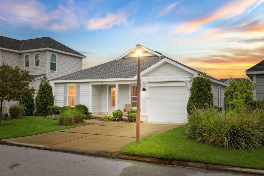 Welcome to 89 Cambium Ct, an adorable Florida Cottage nestled in Watersound Origins on a quiet CUL-DE-SAC. This charming home greets you with a cozy front porch accented by classic Heirloom brick, setting a warm and inviting tone.Inside, the Ashley floor plan has been thoughtfully modified to offer 3 bedrooms by adding a closet to the den, maximizing the home's versatility. The open layout feels spacious and airy, enhanced by abundant natural light streaming through large windows, 9-foot ceilings with elegant crown molding, and luxury vinyl plank flooring throughout.The bright, modern kitchen is a highlight, featuring Bosch stainless steel appliances, a gas range, soft-close wood cabinetry, and sleek quartz countertops--perfect for both everyday living and entertaining.
Additional upgrades include an irrigation system, an upgraded gas package with a Rinnai tankless water heater, and a fully fenced backyard offering privacy and space for a future POOL.
Priced UNDER $650K, this is an incredible opportunity to own a single-family home and enjoy the exceptional amenities of Watersound Origins, including parks, trails, pools, fitness facilities, and more.