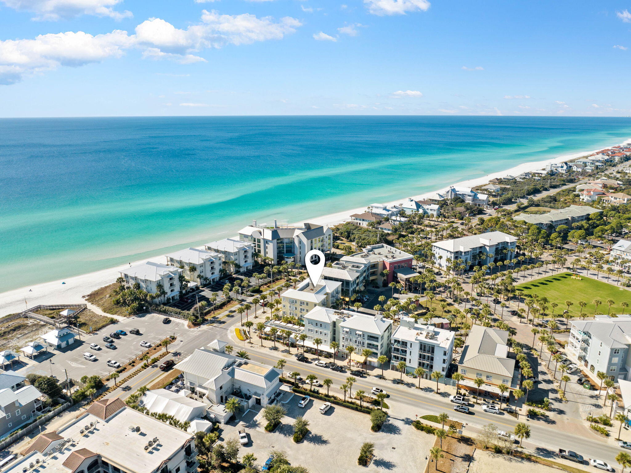 This charming one-bedroom, one-bathroom condo at Gulf Place Town Center offers a prime location along scenic 30A, Santa Rosa Beach. Located on the TOP FLOOR, this unit SLEEPS UP TO 5 with a queen sleeper sofa & an oversized sleeper chair, making it a perfect getaway spot. The freshly painted interior is bright & airy with plenty of windows that bring in natural light, & the kitchen features new stainless steel HAIER appliances & a convenient pantry for added storage. Enjoy outdoor living with a balcony overlooking the Gulf Place courtyard, & take comfort in the fact that the building's HVAC units are just 1 year old, with the condo's PTAC units only 2 years old. Not on a Rental Program but projections are @$40K. For added convenience, there's an ELEVATOR in the building, & laundry facilities are located on the 2nd floor.
The Gulf Place community offers fantastic amenities, including 3 heated pools, 2 tennis courts (with plans to add 4 pickleball courts in place of 1 of the tennis courts), and an updated cornhole & shuffleboard area. Deeded beach access is just 100 feet away, offering easy access to the stunning Emerald Coast waters and white sandy beaches. Popular local spots, such as Shunk Gulley, as well as many shops & restaurants, are all within walking or biking distance.
Whether you're looking for a vacation rental or a cozy beach retreat, this condo offers the perfect blend of comfort, convenience, & coastal charm.
