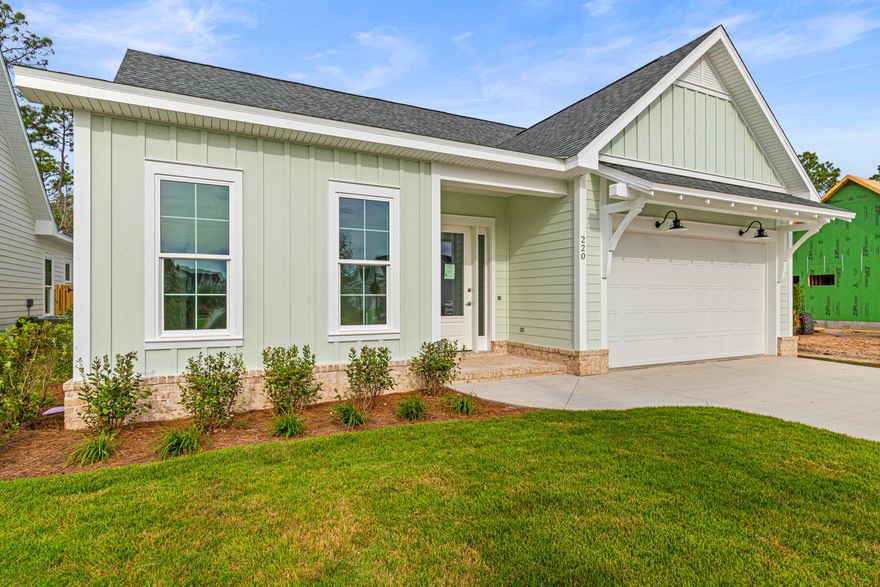 *New Builder Incentive Pricing Extended thru November!* This incentive pricing is for a fully executed contract in November 2025 only. Incentive subject to change without notice.Your next chapter begins in this thoughtfully designed single-level Colt floor plan--crafted by Huff Homes and is MOVE-IN READY! With just over 1,800 square feet of open-concept living, this new construction home offers a seamless blend of comfort, quality, and timeless design. At the heart of the home, an elegant kitchen showcases Bosch gas appliances - including a vent hood and microwave drawer - paired with quartz countertops, soft-close wood cabinetry with under-cabinet lighting, and an extended island with additional cabinet storage on the back. Luxury vinyl plank flooring and 10' ceilings enhance the airy, light-filled layout, while thoughtfully designed storage solutions include a spacious pantry and generous closets, all with melamine shelving.

The laundry room is complete with added cabinetry to keep everything organized and tucked away. Step outside to enjoy the 14'8" x 16'4" screened back porch, finished with heirloom brick floors and a TV outlet perfect for laid-back evenings or weekend lounging.

The Watersound Origins community offers an unparalleled lifestyle in South Walton - exceptional amenities, notoriously friendly and welcoming atmosphere, zero short-term rentals, and close proximity to all that 30A and Inlet Beach has to offer. Enjoy the zero-entry pool, playground, sports courts, and fitness center at the Village Commons, play a round of golf or foot golf at the Origins Golf Course, or take a walk along the many miles of walking and biking trails that wind all throughout the neighborhood! The new Watersound Town Center located at the entrance to the community (just a short bike ride away from Longleaf Park!) offers several fantastic dining options (casual and formal), medical services, Starbucks, Publix, a Pavilion that hosts events year round, and more!