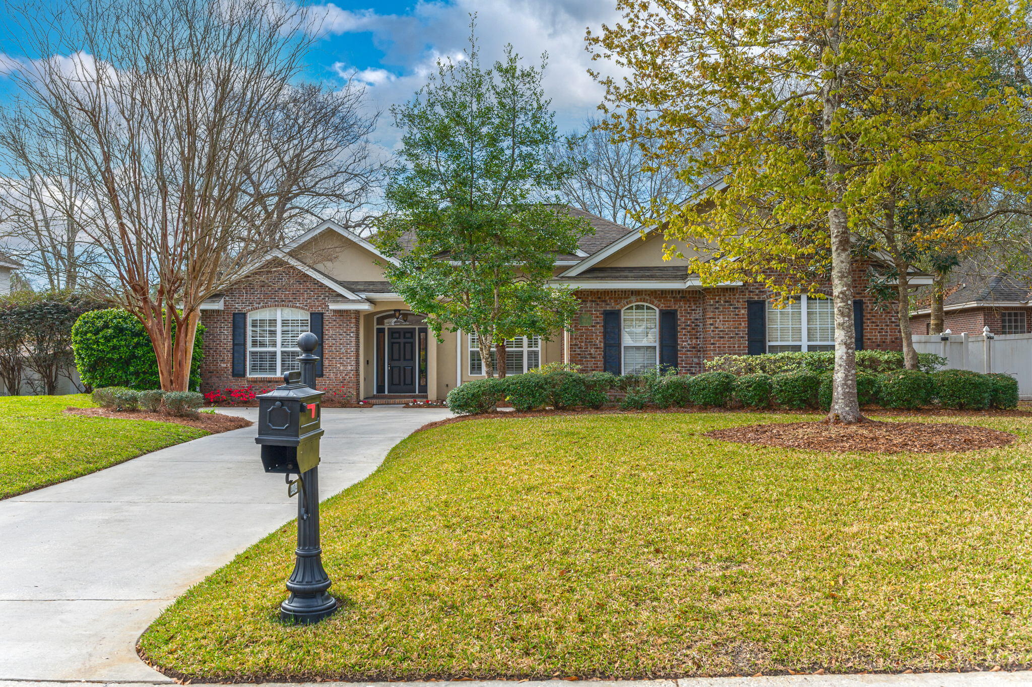 Located in the beautiful, highly sought after Juniper Creek Estates in South Crestview, this 4 bed 2.5 bath will be a delight for her new family! Salt water pool with screened enclosure and covered porch ensure plenty of summer fun. Newer appliances, gorgeous wood floors, and the highest quality smart fans make this house a true home. Split bedrooms for privacy. Fenced back yard, extended driveway, and gorgeous landscaping make this remarkable home extra special.