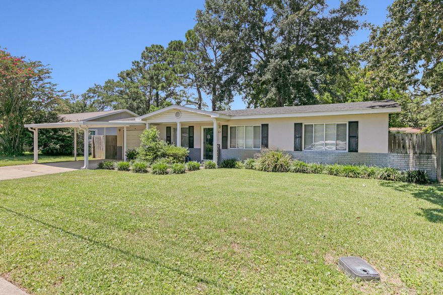 Welcome Home! Remodeled and turn-key ready! Located in the Heart of Fort Walron Beach, this home is stunning from the inside-out. Just minutes from BOTH military bases, the beach, schools and shopping!  The spacious and stunning kitchen boasts endless quartz countertops, stainless steel appliances, gorgeous cabinetry, and a custom backsplash. Tile floors throughout the living room, dining room, kitchen, laundry room, bathroom and mudroom/bonus room!  Crown molding, knock-down ceilings, + more! Beautifully manicured yard with privacy fence, lawn pump and sprinkler system - PERFECT for entertaining, football, or even adding a POOL! An oversized single car garage and a 2 car carport...this house has it all. A perfect home and location for your family or your next investment AirBnb!