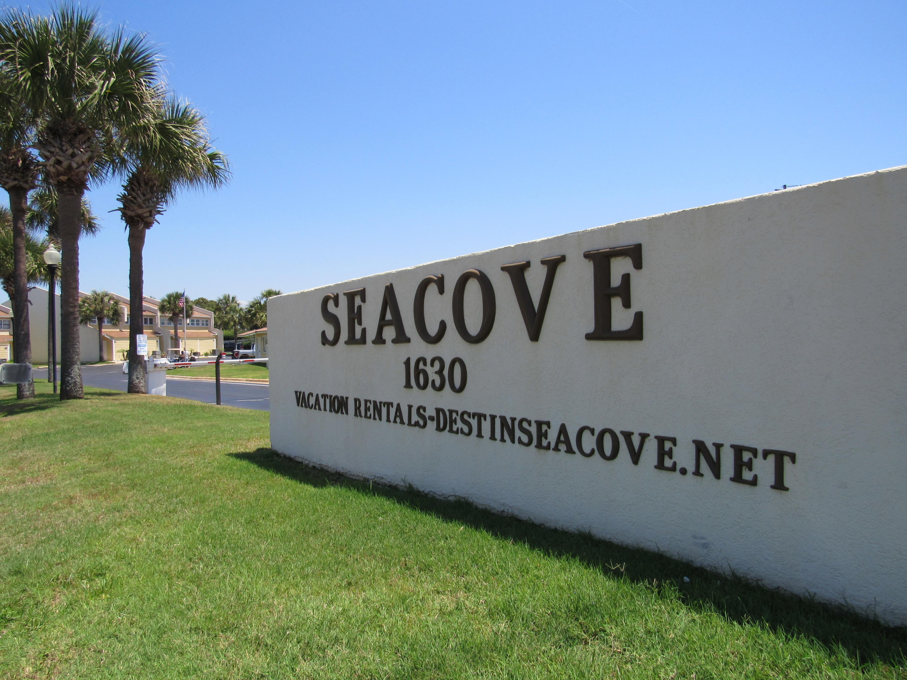 Own your slice of Paradise today in this 1 bedroom/1 bath unit conveniently located only 100 yards from the deeded beach access. This 2nd story unit overlooks the pool, and large laundry/storage room has plenty of space for all of your favorite beach and pool toys. Seacove is a gated community offering splash fountains and zero entry access pool for its guests and owners.***This unit can easily be updated to add a 2nd floor to include another bedroom and bathroom bringing sq ft to 1100.