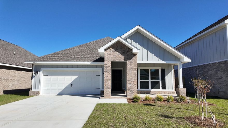 Welcome to Deer Ridge Crossing in Gulf Breeze, FL! The charming Rhett, one of our most popular & highly desirable Open Designs. 4 beds, 2 baths, covered patio & a 2-car garage. The Smart Home Connect System includes several Smart Home convenient devices. BEAUTIFUL, well-designed kitchen offers gorgeous Quartz countertops, relaxed living with a lg. island bar, quiet dishwasher, all stainless appliances, pantry, & spacious dining area. Bedroom 1 & adjoining bath feature a walk-in closet, Quartz double sink vanity, tub AND separate shower. Striking wood-look flooring throughout & Friese carpet in the bedrooms. Upscale home with great curb appeal. Convenient location. Must see!