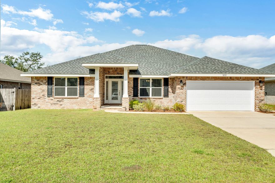 LIKE-NEW gorgeous Adams Homes build that is JUST two years young! This home boasts generous sq ft with two bright, open living areas and the privacy of a split floor plan with the fourth bedroom as a possible office behind French doors. Thoughtful design features include a corner wood-burning fireplace, LVP floors, and neutral cabinets and granite countertops in both bathrooms & kitchen. Into the primary suite, find a walk-in closet and dual sinks with a beautiful garden tub and separate shower. Outside, enjoy a large covered patio and spacious yard. Stephens Landing is an inviting cul-de-sac neighborhood with East Bay boat launch access and no HOA. Short 10 min to Navarre Beach, 23 min to Milton, and 25 min to Hurlburt Field. Offering $5,000 privacy fence allowance! Washer/dryer conveys.