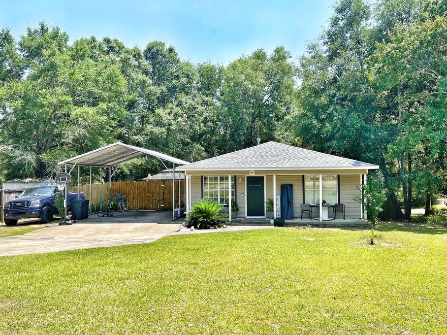 Cute and cozy 2 bedroom, 1 bath home. Perfect for small families. As you step inside, the warm and welcoming interior will put you at ease. The interior features an open area to kitchen and dining area. Great for entertaining guests while cooking. Living area also has a fireplace. The two bedrooms are well proportioned, providing enough space for comfortable living. The bathroom is modern and updated with very tasteful fixtures. Walking out the backdoor you will find a comfortable lounging area on the deck perfect for those nights of entertaining or grilling out. Fenced backyard great for your children and pets. Roof and hot water heater were replaced in 2021. AC replaced in 2022. If you are looking for a charming and well maintained home, this is it! Buyer to verify all measurements.