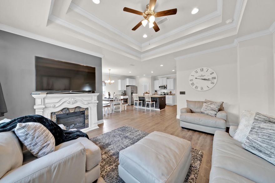 LOCATION! GATED COMMUNITY! MOVE IN READY! RENTALS SIX MONTHS OR LONGER. CUSTOM KITCHEN WITH CUSTOM CABINETS, FARMER'S SINK AND QUARTZ COUNTERTOPS.  THIS BEAUTIFUL ONE STORY HOME IS LESS THAN 4 MILES FROM  30A AND THE BEAUTIFUL BEACHES OF THE EMERALD COAST. ONLY 3 MILES TO RESTAURANTS, HEALTHCARE, ENTERTAINMENT & SHOPPING.  ENJOY 3 GOLF COURSES AND WALK TO BAY ACCESS. MOVE IN READY ON A BEAUTIFUL QUIET CUL-DE-SAC THAT BACKS UP TO PEACEFUL WILDLIFE PRESERVE. THIS OPEN FLOOR PLAN BOAST GREAT ENTERTAINMENT SPACE AND STEPS FROM COMMUNITY POOL.  HOME OFFERS SEVERAL UPGRADES THAT INCLUDES A SCREENED IN PORCH WITH ADDITIONAL CUSTOM PATIO PAVERS FOR FIREPITS AND GRILLING.  KITHEN UPGRADES INCLUDES A CUSTOM ISLAND, BACK SPLASH AND AN ADDITIONAL WINDOW FOR NATURAL LIGHT!  CUSTOM IRRIGATION SYSTEM