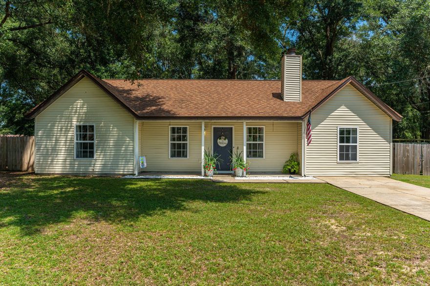 This 4 bedroom 2 bath  that we will refer to as ''The Charmer'' will have you picturing yourself sitting down in the spacious living room watching your favorite Saturday football games. Beautiful fireplace as your focal point come those cold winter nights. Kitchen boats ample counter and cabinet space to meet all your cooking needs. Use the 4th room as a bedroom or flex room such as an office, mancave. Huge fenced in backyard ready for the kids and family dog to run around and play. Located in the center of Crestview providing easy commute to the local bases, shopping centers, and beaches. Schedule your showing today!!!