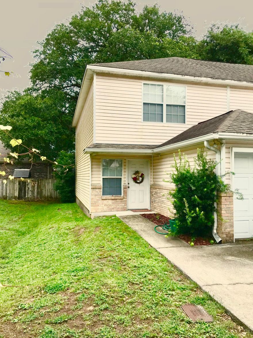 Your search is over for the perfect low maintenance townhome close to the military bases, schools, shopping, restaurants and more! This end unit has a great floor plan with the kitchen, laundry room, living room, and half bath on the 1st floor and 2 master suites on the 2nd floor. There are neutral colors throughout, with white appliances and cabinetry, in the kitchen and bathrooms. There is plenty of storage space available with each bedroom having 2 closets as well as an additional 2 closets in the hallway. The open kitchen to living room concept is great for entertaining and has a large hop up breakfast bar. There is also a private backyard space to enjoy the outdoors, complete with a fenced in deck and gate.