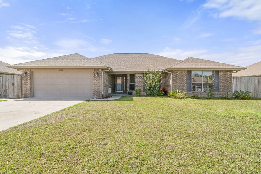 Prepare to fall in love! This beautiful and lovingly cared for brick home is move-in ready and an easy commute to beaches and bases! Featuring 3 bedrooms and 2 bathrooms, this home has a very large open living space and multi-functional dining room. All stainless-steel appliances, island, huge pantry and eat-in dining area all make the kitchen a dream! Travertine flooring, newer carpet and beautiful laminate accent this home very well. The master bathroom updates include a beautiful walk-in tiled shower and the easy to maintain backyard will be your sanctuary with a large screened and enclosed patio!