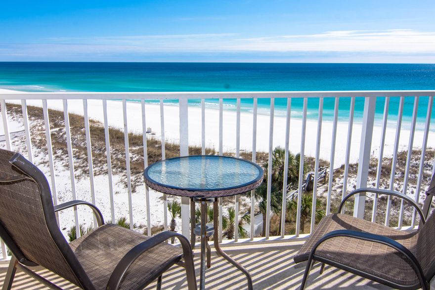 This picture-perfect 2 bedroom Gulf front PENTHOUSE/7th floor condo has it all - including a stunning location on the gorgeous beaches of Holiday Isle. Incredible views from both the master suite and the living areas plus an extra guest bedroom to sleep more people comfortably. The inside has been completely renovated from top to bottom, not a detail has been missed when it comes to this stunning property. From granite counter-tops in the kitchen/bathrooms along with wood inspired flooring and beachy chic decor- move right in or immediately rent out! Soak in the breeze, sun, and sunrises from your balcony with an unobstructed Gulf front view. Destin on the Gulf is a premier location and offers a sparkling Gulf front pool for enjoyment. Don't miss out on this fantastic condominium!