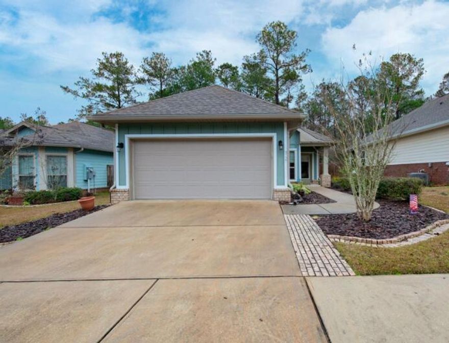 Come see this beautiful one story home - 3 Bedrooms, 2Baths, Garage, Fenced backyard and Open Deck located 13 Miles from the Beach. The home has laminate flooring in the main area, carpet in the bedrooms. Lagrange Landing is located behind Freeport's Publix, 8 min from the Shoppes of Freeport. The community offers a playground and a Community Pool to enjoy in the hot summer days. Come see it! Tenant to verify any and all information deemed important! Laundry appliances are included. The home is not furnished. Check availability as it may be available at an earlier date. Thank you!