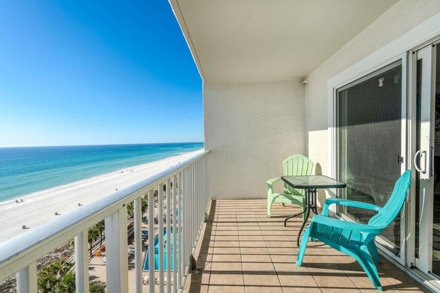 Discover the best in beachfront living with this 10th-floor Gulf-front condo that offers breathtaking views, vibrant sunsets, and all the comforts of a relaxing coastal lifestyle. With one bedroom and TWO FULL BATHS, this charming retreat is designed to provide the perfect balance of style, convenience, and comfort. From the moment you step onto the balcony, you'll be captivated by the panoramic views of the Gulf's turquoise waters and the ever-changing colors of the sky, from sunrise to sunset.This condo boasts deeded beach access, making it easy to enjoy the pristine white sands and tranquil shoreline just steps away. Its central location places you near St. Andrews State Park, marinas, popular restaurants, lively entertainment, and a variety of shopping options, ensuring you're never far from the best the area has to offer.
The Summit, a gated community, provides an array of resort-style amenities to enhance your experience. Enjoy two beachfront pools, including one that is heated seasonally, along with two kiddie pools, poolside hot tubs, and an indoor sauna and hot tub for ultimate relaxation. The community features a fitness center, shuffleboard, and lighted tennis and pickleball courts for those seeking an active lifestyle. The poolside Tiki Bar & Grill offers a perfect spot to grab a bite while taking in the Gulf views, and the on-site ice cream shop and convenience store add to the ease of living here. Ample open parking ensures hassle-free access to your condo.
Don't miss the chance to own this beautiful piece of paradise and start living the Gulf-front lifestyle you've always dreamed of. This condo is a great choice for personal use or rental income. Schedule your showing today!
All information is deemed reliable but not guaranteed; buyers are advised to verify if important.
