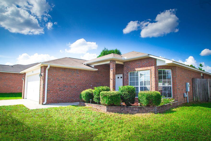 Seller says sell! Bring your offers! Beautiful move in ready 3/2 all brick home in the highly sought after Redstone Estates. The home features upgraded lighting in the living room, dinning, kitchen, and master. Gorgeous granite counter tops in the kitchen with upgraded sink, faucet, dishwasher and brand new water heater. The spacious floor plan includes high ceilings and lots of natural light with custom fit blinds in every window. The master bath includes a large walk in closet with large soaking tub/shower combo and double vanity sinks. Enjoy your outdoor patio with fire pit and picnic table in your landscaped back yard with privacy fence. Shopping, dinning and schools are just minutes away from you and driving to 77th, Eglin, and Hurlburt is an easy and short commute.