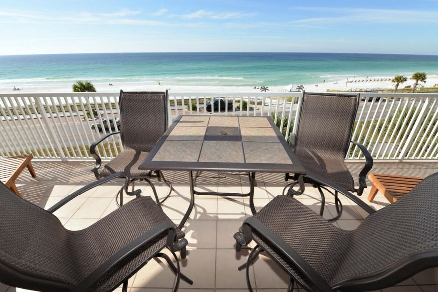 The owners have taken something ''OK'' & made it ''No Way!'' This beautifully upgraded beach condo is in a fabulous Miramar Beach location. The unit features amazing gulf views from the south balcony along with awesome views of Stewart Lake from the north balcony. Both balconies are spacious & make relaxing easy while enjoying the coastal views & the gulf breeze. The entire condo has undergone a major renovation. New AC was installed in April 2018 & all appliances (except refrigerator) are three & a half years old. The imported wood-look tile floors are truly gorgeous. The completely new kitchen features ceiling-height cabinets, new granite counter tops, high-end stainless appliances, a Sub Zero wine cooler, a beautiful backsplash, & a statement piece range hood over the Wolf oven