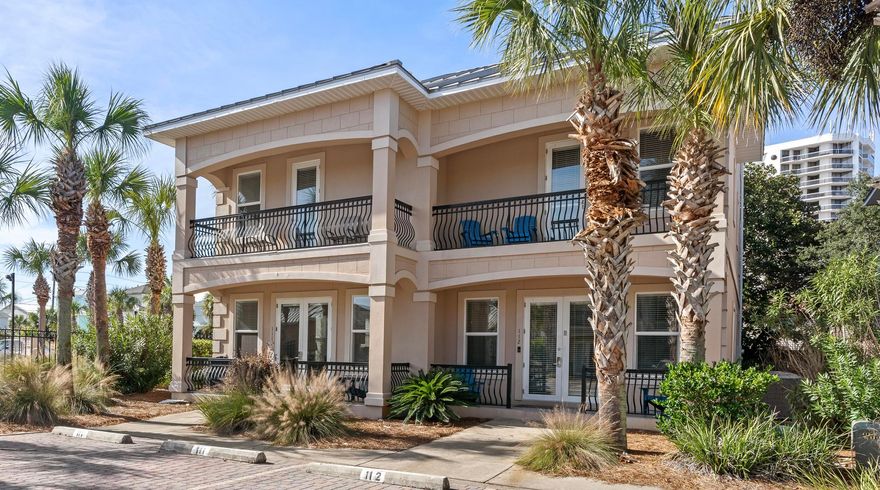 SHORT TERM RENTAL Spacious Townhome with Cap Rate & ROI! Analysis avail upon request! 'St. Croix', a Turn-Key, Income Producing Property currently on the rental program with 2023 ACTUALS of over $118,000 & 96k for 2024 & 2025 Bookings. Sellers Concession offering $10k towards closing costs or buy down rates. Newly interior painting!!! St. Croix sleeps 18 with 2nd floor hallway bunk beds and additional bunk beds in the 2nd story master--All bedrooms have their own ensuite and balconies giving privacy and comfort for all. Miramar Beach Villas community is located across the street from the stunning emerald coast beaches, 500 ft from its very own dedicated beach access, and situated nearby local favorite restaurants. St. Croix is an excellent destination retreat for vacationers seeking ample space for their large families and easy access to all Destin and Miramar Beach have to offer. The first floor entryway greets you to an oversized living, dining and kitchen area with plenty of space for seating and gatherings. The first floor holds a large bedroom with access to the full bathroom and back porch. Going up the stairs to the 2nd floor, you will arrive at the hallway bunk beds, and two bedrooms located on adjacent ends of the hall containing their own balconies and bathrooms. The 3rd floor consists of only the Master suite ensuring privacy and relaxation. Additionally, there are 3 pull out couches located in various rooms for extra accommodations. All furnishings are included and the property is turnkey ready with nothing to want.
