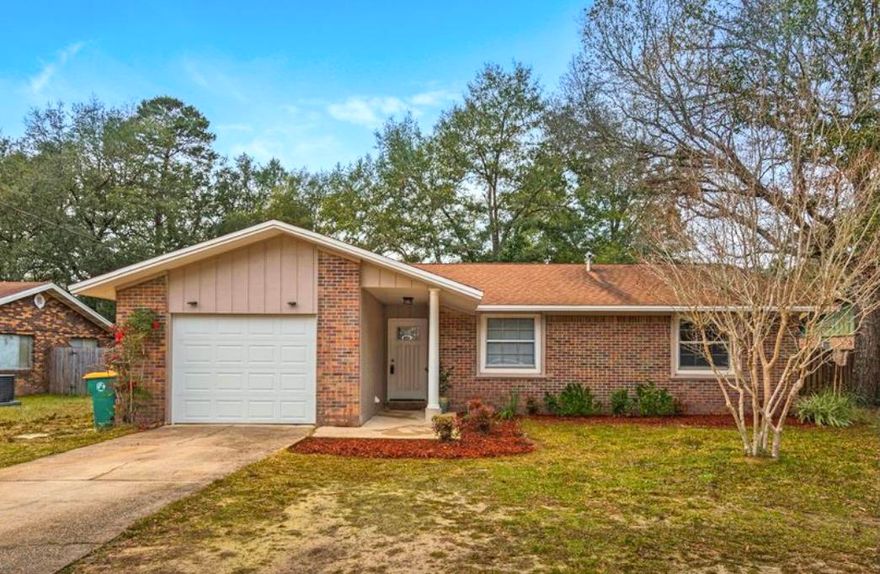 THIS ONE IS SURE TO GO FAST! THIS HOME SITS ON JUST OVER A QUARTER OF AN ACRE SO THERE IS PLENTY OF ROOM TO ENTERTAIN OUTSIDE. THE OPEN-CONCEPT KITCHEN WAS UPDATED IN 2016 AND OVERLOOKS THE LIVING AREA WITH A CUTE WRAP AROUND FIRE PLACE. DOWN THE HALL YOU HAVE YOUR BEDROOMS WITH THE MAIN BEDROOM AND BATH AT THE END. IT IS LOCATED JUST BLOCKS FROM THE BAY AND IS CLOSE TO THE MID-BAY BRIDGE FOR A SHORT COMMUTE TO DESTIN.  COMES WITH WASHER AND DRYER!SELLER IS PUTTING IN A BRAND NEW WATER HEATER 3/21 AND BRAND NEW ROOF 4/21!!