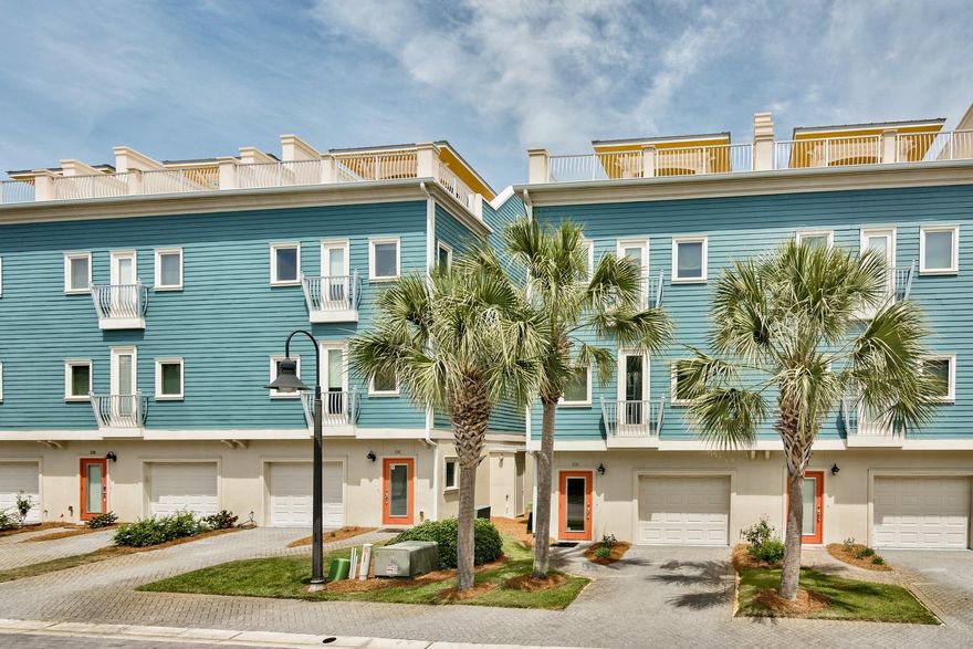 This four-bedroom, four-bathroom townhome with attached one-car garage is conveniently located near Gulf Place along Scenic 30A. This property will be sold fully furnished and would make a great vacation rental, 2nd home, or even primary residence. Located in the gated community of Coastal Dunes, you will be close to Ed Walline Beach, which has parking and bathrooms, and the town center of Gulf Place. Entering the first floor, you will find the laundry as well as a full bedroom with bathroom at the rear of the home. The bedroom has access to the back deck. The open living room, dining area and kitchen are on the second floor along with a full bathroom and another bedroom on the front of the house.