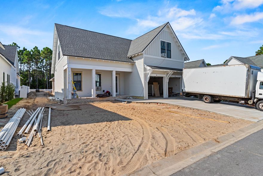 This thoughtfully designed expanded Mirival plan by Huff Homes offers a spacious, functional layout with high-end finishes and smart upgrades throughout, and a private saltwater pool and spa accompanied by an outdoor kitchen, all set in The Pines neighborhood. Estimated for completion in late October 2025, this 2-story home features 4 bedrooms, 4.5 bathrooms, and an expanded layout with statement customization. The heart of the home is the chef's kitchen, boasting an expanded footprint, quartz countertops, a full quartz slab backsplash, stacked glass display cabinets, and a top-of-the-line Wolf & Sub-Zero appliance package - including a coveted Scotsman nugget ice maker. Wide plank Medallion engineered wood flooring flows throughout the living spaces, complemented by bronze exterior windows and a dramatic 16' bronze sliding door that opens to the expanded rear porch. 

The outdoor living space is built to impress with a brick gas fireplace, a built-in outdoor kitchen hosting an Alfresco grill and hood with plenty of cabinets for storage, along with a private saltwater pool with a raised spa - perfect for entertaining or relaxing in your future backyard retreat. 

Inside, the first-floor primary suite offers a spa-like bathroom with a walk-in tiled shower and freestanding soaking tub. An additional bedroom is located on the main level, while the second floor includes two more bedrooms and a versatile flex space ideal for a media room, office, or play area. The home also features a 2-car garage with sleek epoxy flooring. With timeless finishes, luxury appliances, and a smart layout, this home blends everyday comfort with elevated style in a premier location.

The Watersound Origins community offers an unparalleled lifestyle in South Walton  exceptional amenities, notoriously friendly and welcoming atmosphere, zero short-term rentals, and close proximity to all that 30A and Inlet Beach has to offer. Enjoy the zero-entry pool, playground, sports courts, and fitness center at the Village Commons, play a round of golf or foot golf at the Origins Golf Course, or take a walk along the many miles of walking and biking trails that wind all throughout the neighborhood! The new Watersound Town Center located at the entrance to the community offers several fantastic dining options (casual and formal), medical services, Starbucks, Publix, a Pavilion that hosts events year round, and more!

*Pricing for inventory homes include lot premiums and may include optional upgrades. Added options/upgrades and pricing are subject to change.