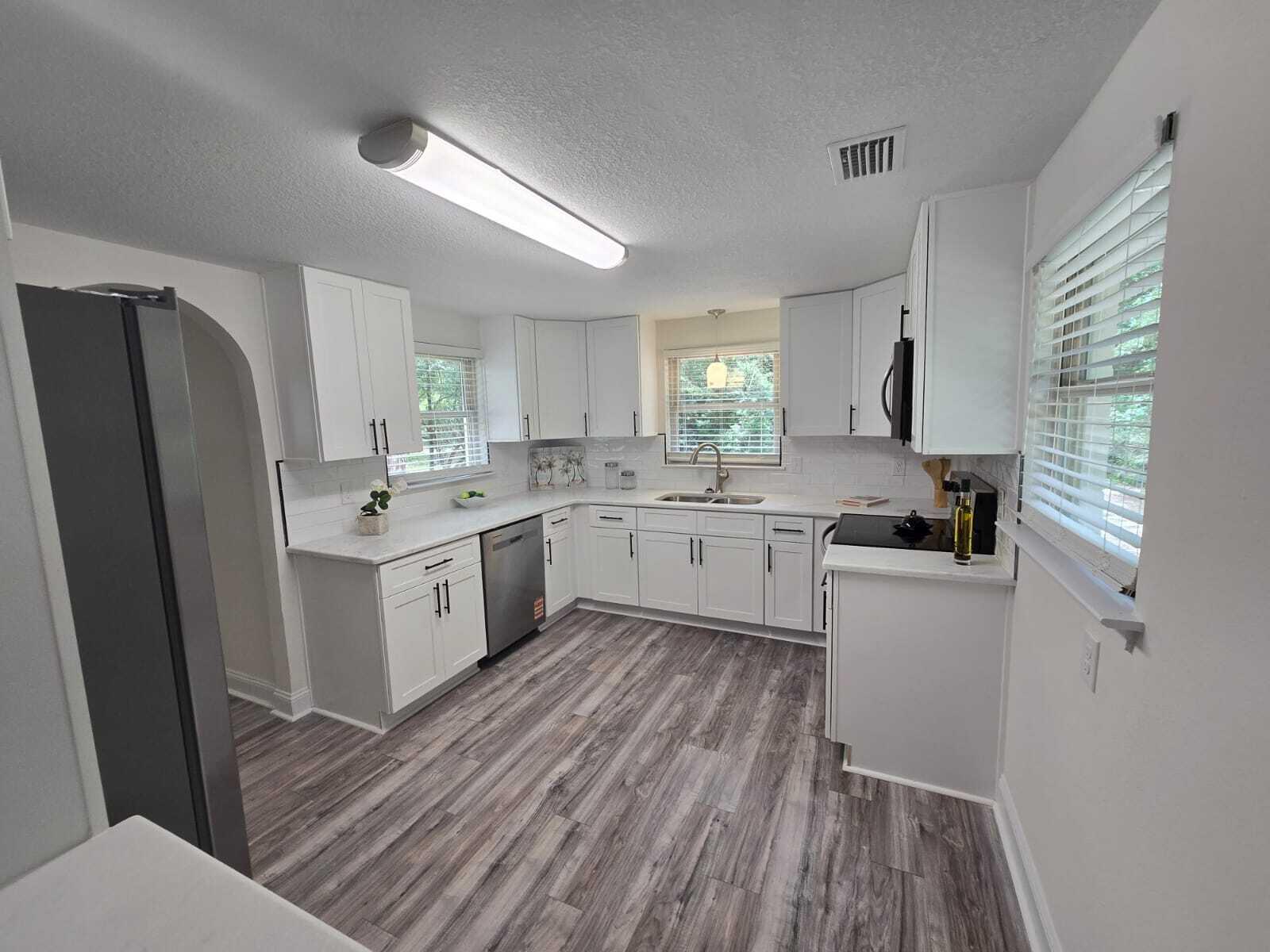 Priced to sell! Rare -Secluded & Stylish: 100% Updated Block Home on 2.5 Acres2025 Septic, well, ac, 2012 metal roof. Escape the everyday and embrace peace, privacy, and modern comfort in this beautifully renovated 2-bedroom, 1-bath block home, nestled on a serene 2.5-acre lot. If you're looking for elbow room and turn-key convenience, this one's a must-see.🛠 Home Features:Solid concrete block constructionFully updated inside and out -- no detail overlooked.Bright, open layout with all-new finishes.Renovated kitchen with modern appliances & sleek countertopsStylish bathroom with contemporary upgradesFresh paint, new flooring, lighting, and fixtures throughout2.5-acre retreat -- tucked away and privatePlenty of space for a workshop, garden, RV/boat parking, or future