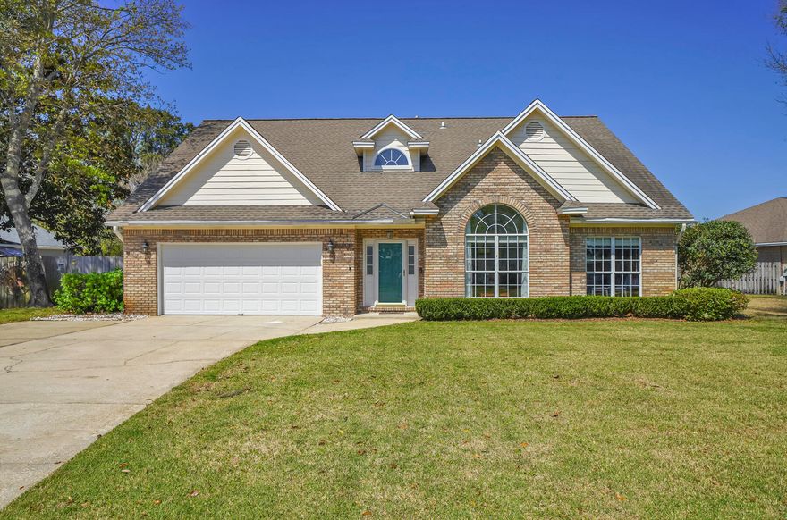 NEW ROOF! If you are looking for a dream home with stunning views, located within a very short distance to Eglin AFB look no further. This two story 4 bedroom, 3.5 bath, POOL home has SO much to offer: hardwood flooring throughout, as well as tile floors, cathedral ceilings, large dining area, breakfast nook and separate office, stainless steel appliances in the kitchen as well as a large island and chef's gas dual convection/convention range, granite countertops, and a walk in pantry. The downstairs master has 2 walk-in closets. Home also has a high-efficiency A/C and furnace installed in 2017, newer hot water heater, pool pump and salt generator, covered pool, boat/jet ski storage access/space in the back yard,  as well as access to community dock perfect for paddle boarding and kayaking