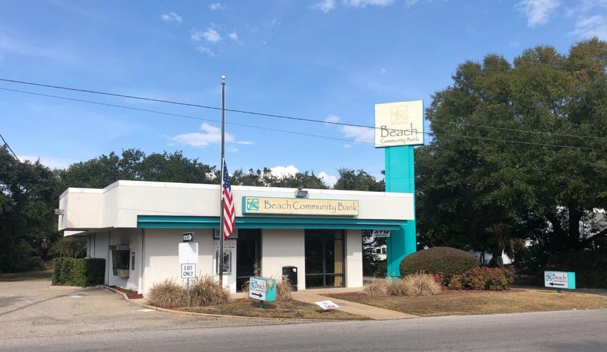 1500 SF Bank Branch sits on .34 acre, great visibility