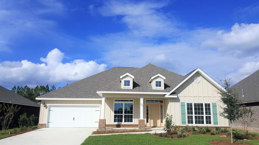 The McKenzie plan.. Amazing floor plan!  NO CDD fees....Home includes 5 bedrooms, formal dining, study and 4 split bedrooms. Large covered back porch. Features include granite countertops with WHITE cabinets throughout. Stainless Steel Microwave, Stove, Dishwasher, Gas cooktop with five burners. 5ft Tile Shower in Master Bath with bench. Crown Molding in entry, family room & master bedroom, wood look tile flooring in all common areas of the home, tile in all baths & utility room. Gas Hot Water Heater, Full Irrigation. Upgrades are master closet with ''Closets by Design'', added full gutters and full enclosed fence. Bunk bed in secondary bedroom, refrigerator in kitchen and all wire shelving in garage from master closet will convey with contract.