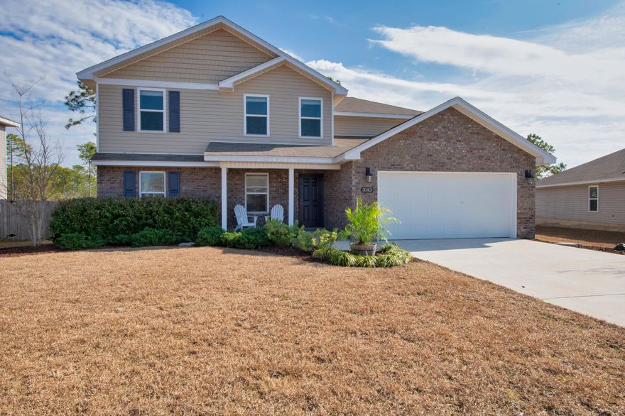 Beautiful Home minutes from I-10!! Step inside to find the dining area resting between the kitchen and living area giving, the home a spacious open floor plan. The kitchen features deep brown cabinets, granite countertops and stone breakfast bar on the kitchen island. The living area offers plenty of natural light with a large window looking out onto the backyard. Follow the luxury vinyl plank flooring into the master bedroom and bathroom. The master bathroom has a sperate shower and tub with cabinets and countertops to match the rest of the home. Upstairs you'll find the bonus space perfect for a second living area or play room. The second floor also hold the other 4 bedrooms with plenty of space for the entire family...