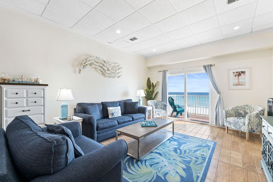 $56,000 in rentals for 2025 are already booked! Cha Ching! 65K in 2024. Motivated Seller! Welcome to your perfect beachside getaway! This pristine, like new, 1-bedroom, 1.5-bath furnished condo offers stunning, direct views of the sparkling Gulf of Mexico right from your balcony door (comfortably sleeps 7) The spacious bedroom features a comfy king-size bed (but there's room for two queens if you want extra space!). The cozy living room has 2 queen sleeper sofas, and even a fun little chair that turns into a bed--perfect for guests or extra relaxation after a day in the sun. Check out this completely renovated condo with ALL NEW appliances, AC system, furniture, TV's, recessed lighting, counter tops, kitchenware, PLUS the bathroom is completely renovated. 2024 rental history:64,385.00
Sans Souci building is the ultimate coastal retreat, well-kept with all the amenities you need for the perfect vacation or a seasonal home. Dive into the amazing community pool, enjoy top-notch laundry facilities, and enjoy everything this little slice of paradise has to offer. Whether you're making it your home or booking it for a weekly stay, this condo is your beach dream come true! Leave the car in the garage during your entire stay with direct access to the free Pensacola Beach trolley, plus you are just steps away from the famous Peg Leg Pete restaurant and a convenience store.