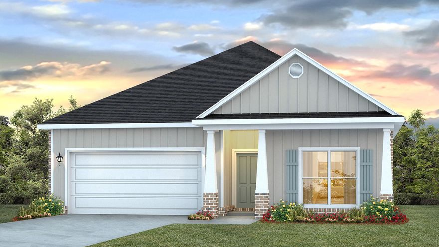 Welcome to the 88 Great Horned Owl Court, a new home located at Owl's Head Farms, in Freeport, Florida. This home is nestled in a cul-de-sac and is under construction. Step inside to a welcoming and open layout designed for comfortable living. The kitchen, complete with quartz countertops, Whirlpool stainless steel appliances, undermount single basin sink with a dedicated water filter faucet and a functional island, opens directly to the dining area and living room, creating a seamless space for entertaining and relaxation. The high 9' ceilings and additional tray ceilings in the living and primary bedroom create boosts the luxurious feel in this home. The owner's suite, tucked away at the back of the home, features a private bathroom with a walk-in shower and double vanity.