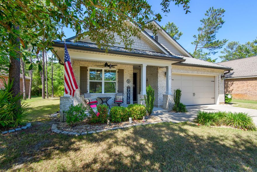 Exquisite Randy Wise home, nestled within a picturesque preserve. Indulge in the perfect combination of comfort and elegance, with top-of-the-line finishes and meticulous upkeep that will leave you in awe. Serene location, offering a private oasis within the heart of Hammock Bay. This home boasts a spacious open gourmet kitchen featuring pristine white cabinets, granite counters, gas stove, and a sprawling island perfect for entertaining. Enjoy the comforts of a large living room with access to an enclosed back porch that leads to a backyard dream, perfect for enjoying the Florida sunshine. The extended covered porch makes outdoor entertaining a breeze. Retreat to your spacious primary bedroom that easily accommodates oversize furniture, complete with a