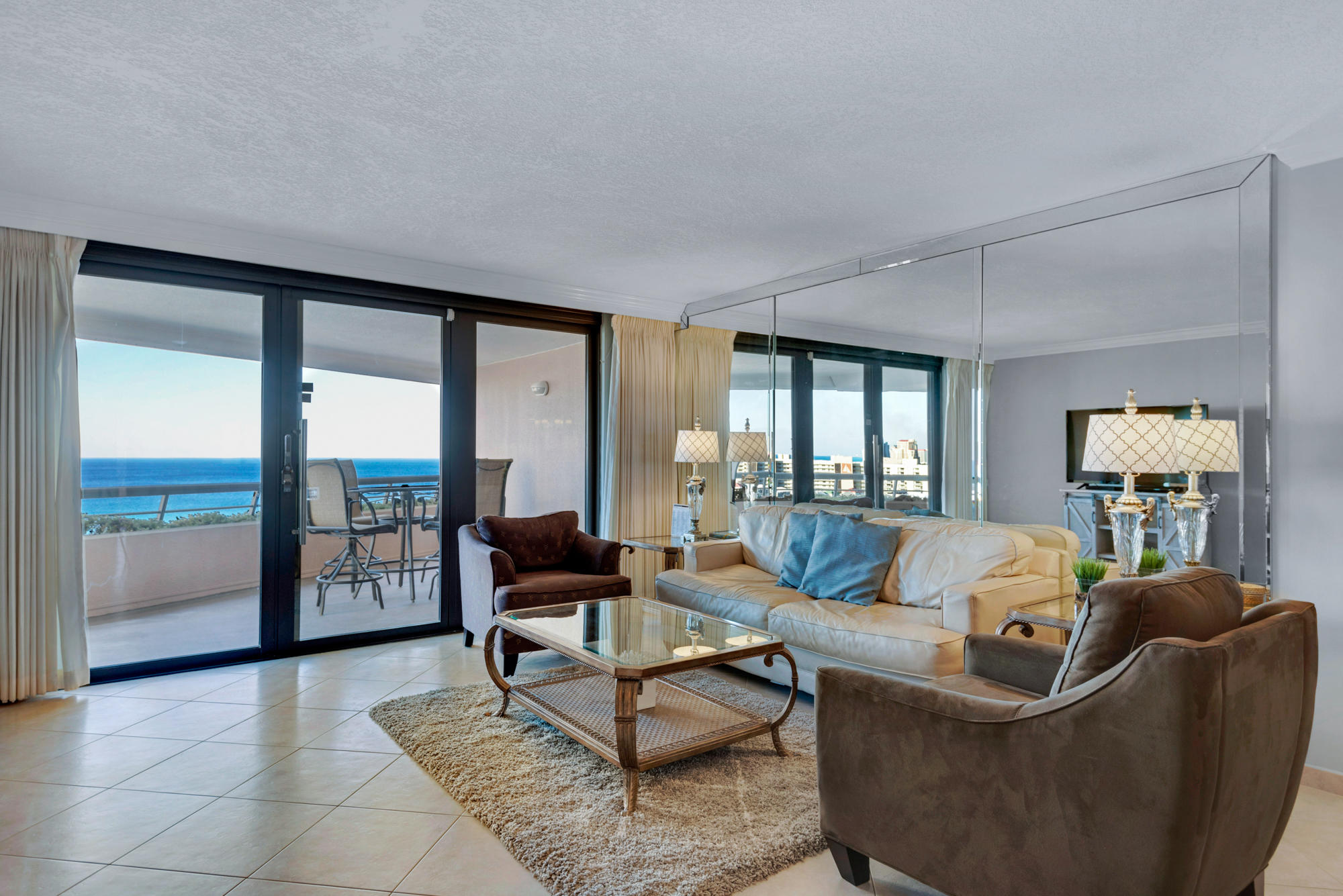 This recently updatedy 2 bedroom, gulf-front condo is perfect for your family's beach getaway or as a vacation rental. Located in the heart of Miramar Beach, less than half a mile to the Silver Sands Outlet Mall, you have access to numerous dining and recreational opportunities.The unit comes fully furnished with a flat screen TV with DVD player in living room as well as both bedrooms.The master bath was recently updated with a walk-in shower. The second bath is a shower / tub combo. It is perfect for relaxing after a fun filled day at the beach or one of the two pools on the property!There is a king size bed in the master and a queen plus bunk beds in the guest bedroom (the lower bunk is full size and the upper is a twin). The sofa is also a sleeper.