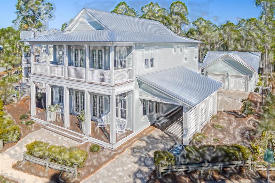 We have the pleasure of presenting this BOSWELL built NEW, Soon to be under Construction coastal home in the serene Cedar woods neighborhood of the Watercolor Resort. This 5 bedroom, 5 bathroom luxury home features the option of a Master bedroom upstairs or downstairs., swimming pool with a paver deck, single car garage and parking spaces for 5 vehicles. A fully equipped kitchen and an outdoor kitchen complete with grill, sink refrigerator and fireplace. Well appointed covered porches on the first and second floors along with a large great room for entertaining guests. Upstairs you will have 4 bedroom and bathrooms with an option for a Master and a spacious sitting room. The home has a beautiful nature preserve located directly behind the home for a private and peaceful stay.