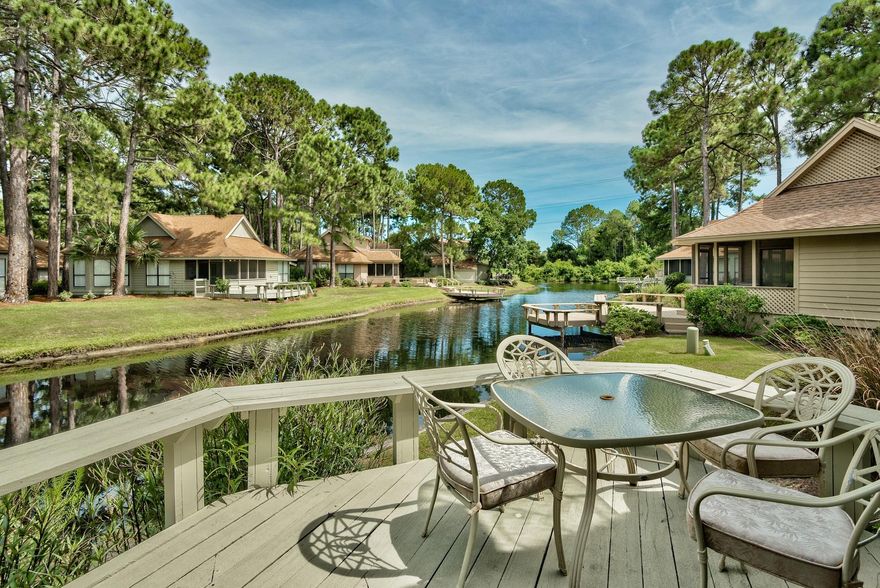 Golf cart included with the purchase! This lovely cottage sits in a private cul de sac surrounded by beautiful landscaping. The screened in porch has been enclosed and provides additional living space to sit and enjoy the lake views. Fish off the large dock or simply enjoy sitting around by the lake with family and friends. Home is sold fully furnished and rental ready with only two exclusions;Pine Cabinet in the entry way and blue and white lamp in living room. New A/C and water heater installed in 2011. House and deck painted in 2013. Fridge and king size mattress along with most windows replaced in 2014. Resurfaced flat ceilings and crown molding. Attached large storage space in back. Great rental unit! Gross revenue in 2015 around $22K.