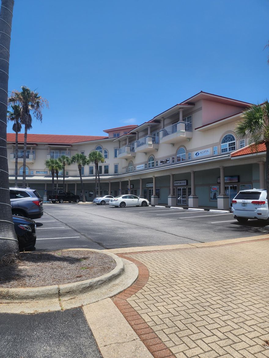 Great office in a highly visible and central part of Destin. The Plaza is located between The Commons and Sandestin with around 50,000 daily average traffic count. The office consists of a spacious reception/ waiting area, conference room, kitchen, 3 offices and an updated FULL bath with shower. Plenty of parking and elevator. Unit is also listed for lease.