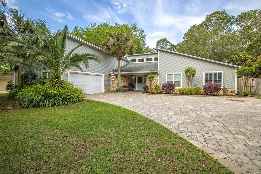 First time offered!  This updated home with 5 bedrooms and 4 full baths and pool offers space and sanctuary for everyone that lives here.Front door entry leads to cathedral ceilings in the living room with kitchen and breakfast room to the left.To the right is the hallway with full bath and 2 bedrooms.  To the left is the doorway to an expansive master bedroom that wraps around to  master bath and oversized walk-in closet.  From the master you can walk out to your large pool for exercise and play.As you continue into the home a second family area has windows and French doors overlook the backyard and pool.  To your left is the 4th bedroom and 3rd bathroom on the first floor.  Upstairs is a large activity room, office and the 5th bedroom.Windward is a gated private beach community.