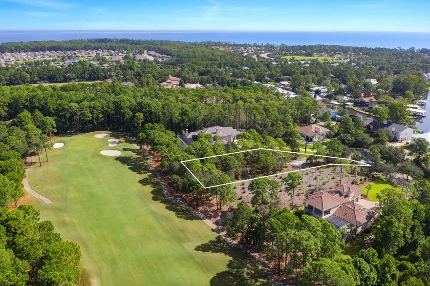 Best Priced lot in Burnt Pine.  Large, cul-de-sac lot on the 4th green of the Burnt Pine Golf Course.  2020 Association Fees include $389/quarter Burnt Pine Association and $160/quarter Sandestin Owners Association.