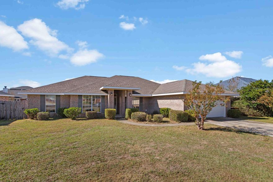 Welcome Home! This spacious 4 bedroom home in the desirable Creetwoods neighborhood has brand new paint, carpet, and blinds, no HOA, and is minutes from the beach and Hurlburt Field!Relax in your open concept living room with vaulted ceilings and eat-in kitchen with stainless-steel appliances. Off the kitchen, you will find a formal dining room, perfect for hosting dinners.The large master suite is separate from other bedrooms with soaker tub, walk-in shower, & 2 walk-in closets. On the other side of the home, you will find 3 more bedrooms, and bonus room you could use as an office, playroom, or a 5th bedroom!Enjoy the beautiful Florida weather with a large fully fenced backyard with patio and shed.This home is priced to sell - customize your kitchen and increase value! Come see today!