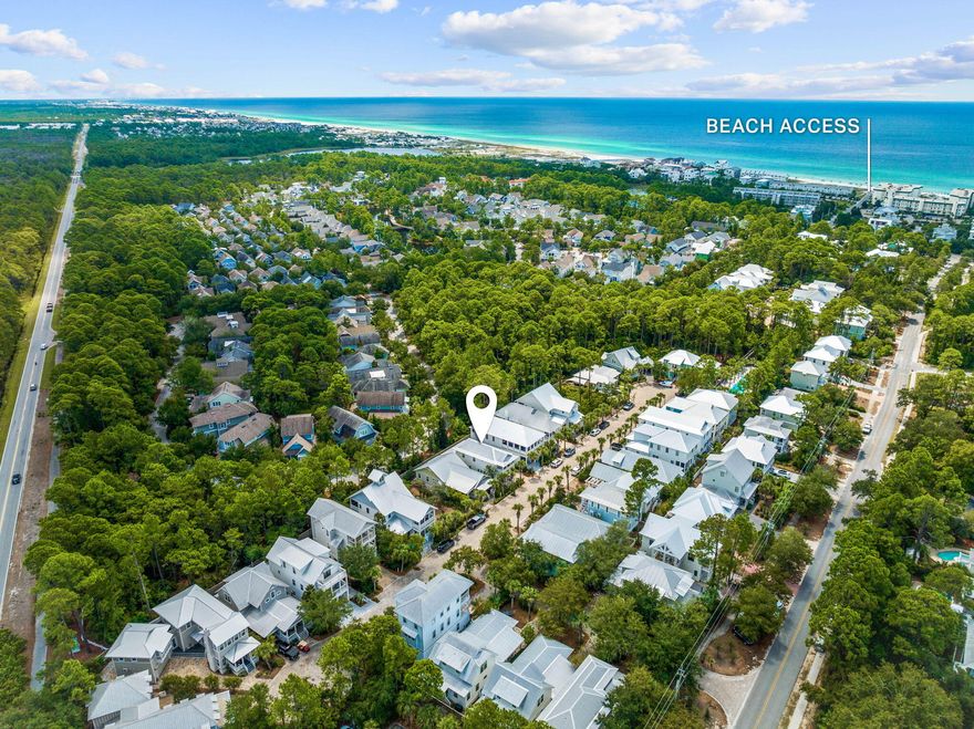 *Looking for deeded beach access? Enjoy an Exclusive WaterSound Club Membership included with an acceptable offer!*Ideally situated just 0.3 miles from the beach, this beautifully appointed home is located adjacent to WaterSound West Beach--just south of Scenic Highway 30A--in the picturesque Cottages at Eastern Lake, a charming cul-de-sac community with its own pool and lush landscaping.As part of your full-price offer, you'll gain exclusive access to the prestigious WaterSound Club, offering a host of luxury amenities including private beach access, multiple resort-style pools, state-of-the-art fitness centers, championship golf courses, tennis courts, and several dining venues, all designed to enhance your coastal lifestyle. This thoughtfully designed home features an exceptional floor plan with two luxurious master suitesone on the main level and one upstairsperfect for flexible living or hosting guests. The first-floor master is a private retreat, boasting a spa-inspired marble shower, soaking tub, generous closets, and French doors leading to a tranquil screened porch.

The open-concept living, dining, and kitchen area is filled with natural light and ideal for entertaining, featuring a large marble island, sleek countertops, stainless steel appliances, a gas range, pantry, powder room, and a full-sized laundry room with additional linen storage. Wide-planked hardwood floors add timeless elegance throughout the home.

Upstairs, you'll find three additional bedroomstwo with en-suite bathsand another spacious master suite with its own private covered balcony. A carport with a covered storage area adds extra convenience.

High-end finishes are found throughout, including white marble countertops, Restoration Hardware fixtures, and white-tiled bathrooms. Built by renowned Southern Living builder Thomas Gallion, this home stands out for its superior craftsmanship and thoughtful upgradesmaking it truly the best on the block.