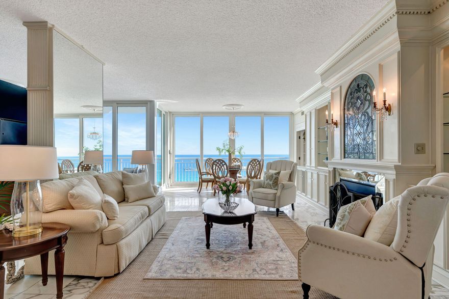 Wow!!! What a Wonderful Window to the World!!! Enjoy Awesome Forever Gulf Views from this Oversized Tides of Destin Condo beautifully appointed by Artist/Designer Natalie Sicard. Click on the photos to discover the Spacious Footprint, Tasteful Furnishings, and Beautiful Chandeliers that adorn this lovely unit. Two separate living areas with marble flooring, and stain glass elements make it the perfect setting for entertainment purposes. In addition...the unit conveys with a large storage space located on the same floor and a garage covered parking space. The Tides of Destin has an ''Outstanding Reputation'' and staff that work diligently to provide its owners the very best in recreational amenities and security. Come see it today, make it yours, and love it forever!! Everything in the unit conveys with the sale for a "Turnkey & Carefree" Experience! Unit #5086 has a highly desired 8th floor location which provides a "Panoramic View" of the Gulf, the White Sugar Sand Beach, and the Shoreline with Emerald Green
Waters. Having over 2400 square feet of living space and
sleeping accommodation for 10 people there is more than
ample room for a large family, or two for that matter.
Incredible views from both the two living spaces, Kitchen,
and the Primary Bedroom. The Tides of Destin's great
location with this eighth-floor unit allows for beautiful views
of the east end of Destin's "Highly Recognized" Harbor
which ranks among the top "5" in the nation. The Tides of
Destin recently went under an 8-million-dollar renovation
with the current owner paying the assessment for the
replacement of the unit's glass and a refresh of the
building itself. Everything in the unit conveys with the sale
for a "Turnkey & Carefree" Experience!