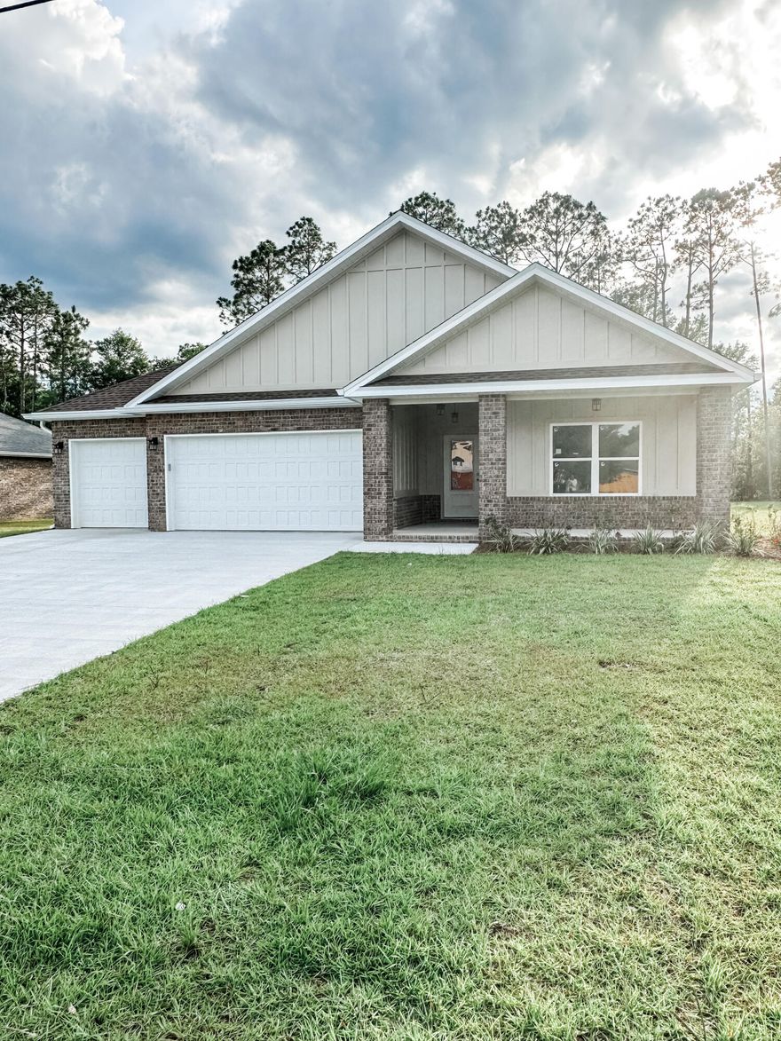 Bulit by local quality builder, Bryan Rogers Consruction. Inside photos are from similar listing with same floorplan. Please note fixture, finished and flooring to be different.  New Construction home located in Homewood Estate. This 4 Bedroom 3 bath includes: a three car garage, trey ceilings, stylish fixtures, shiplap ceilings, LVP flooring throughout entire home, custom white cabinetry with quartz countertops in kitchen and bathrooms. The master bathroom includes a tiled walk-in shower with separate bathtub along with beautiful double vanity, and walk in closet. Outside you will find a flat large backyard, irrigation system and covered patio. Home is located in the beautiful subdivision of Homewood Estates.