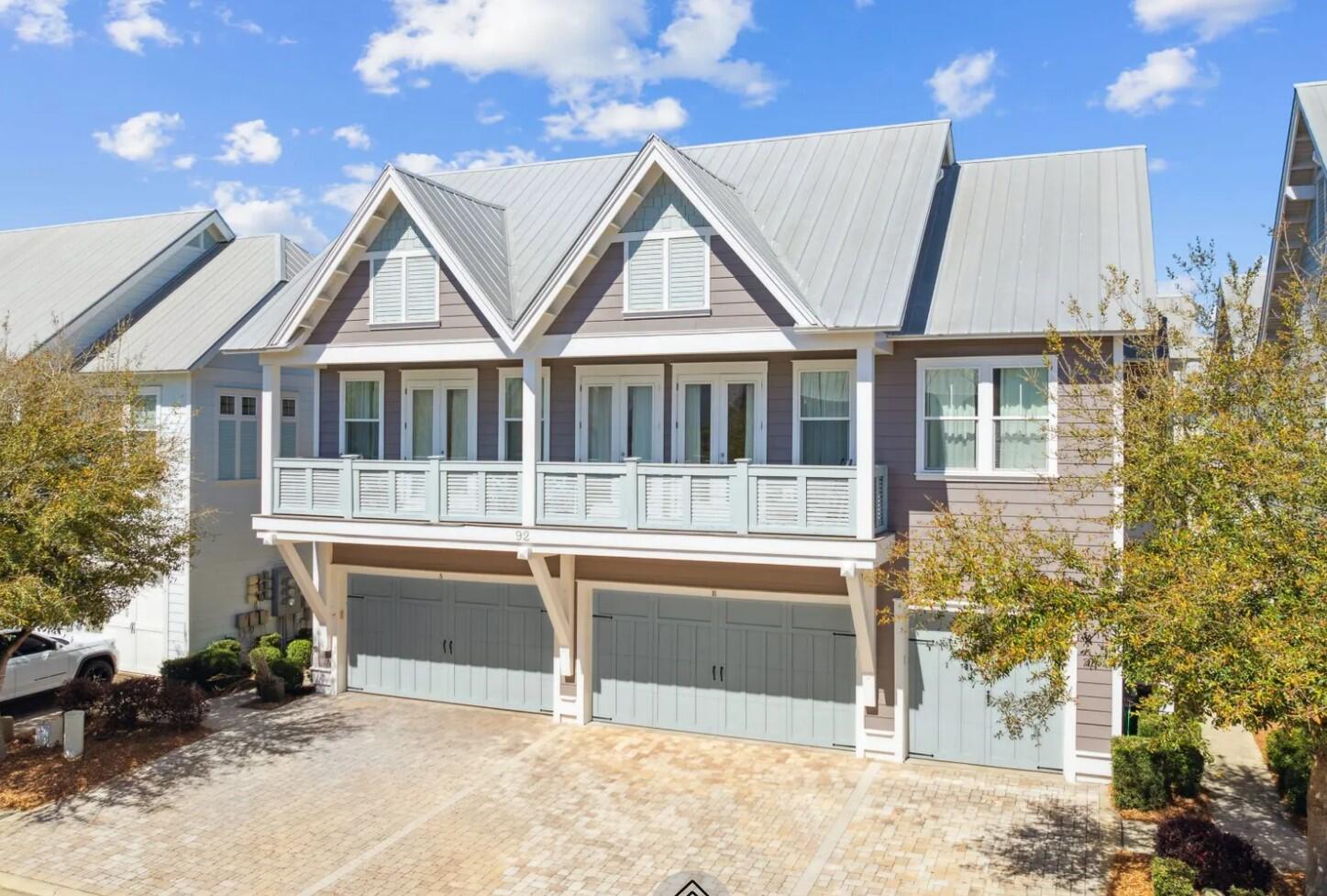 This 3bed, 2.5 bath townhome features the highly sought-after ''A'' unit Bahamas layout, offering tons of open entertaining space and an attached 2 car garage. Fully furnished with coastal-inspired decor, an expansive back deck backing to common area and a six-seat lithium-ion golf cart, making beachside living even more convenient. Ideally located just one block from the resort-style pool, fitness center and The Big Chill, this home offers effortless access to Prominence's premier amenities, including a private beach shuttle, a lively town center with dining and shopping, an amphitheater for concerts and events and an outdoor movie screen. Enjoy everything 30A has to offer from this centrally located oasis!