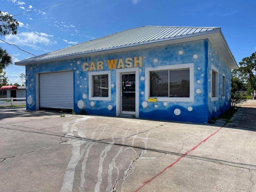 One building is set up for one automatic carwash. There is one bay. There are some repairs that will need to be completed to get the car wash equipment useable. Building also have a bathroom, lobby, and office area. There is also an additional building on the property that currently has a renter in it. Zoned as General Commercial.