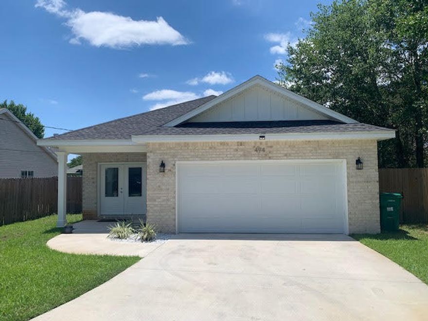 GORGEOUS newer home in a fantastic location minutes to beaches & Hurlburt AFB! Nice neutral colors & modern finishes. Some features include: stainless steel appliances, granite counter tops, kitchen island/breakfast bar, large walk in pantry, open floor plan (great for entertaining), LVP & tiled floors except the bedrooms are carpeted, ceiling fans, double vanity sinks in hall bathroom, covered front entrance/back patio & privacy fenced backyard. Inside utility closet w/ washer & dryer included. Large master suite w/ tray ceilings, double vanity sinks, tiled walk in shower & a walk in closet. Split bedroom plan for nice privacy. Lawn pump & sprinkler system on timer for easy lawn care. 2 car garage w/ auto opener. Make your appointment today, before its too late, this one wont last long!